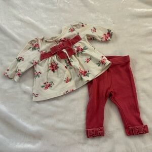 Gymboree velvet rose pant set